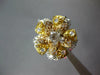 ESTATE EXTRA LARGE 2.60CT ROSE CUT DIAMOND 18KT 2 TONE GOLD ROSE FLOWER FUN RING