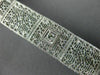 ANTIQUE WIDE & LONG .15CT DIAMOND 14K WHITE GOLD FILIGREE TENNIS BRACELET #26025