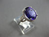 4.35CT DIAMOND & AAA AMETHYST 14KT WHITE GOLD 3D OVAL & ROUND LOVE KNOT FUN RING