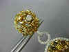 MASSIVE 23.49CT WHITE & MULTI COLOR DIAMOND 18K 2TONE GOLD OVAL HANGING EARRINGS