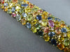 ESTATE MASSIVE 61.34CT DIAMOND & MULTI COLOR SAPPHIRE 18KT YELLOW GOLD BRACELET