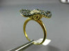 ESTATE LARGE 1.32CT WHITE & BLACK DIAMOND 14K YELLOW & BLACK GOLD 3D FLOWER RING