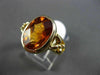 ESTATE 5.0CT AAA EXTRA FACET CITRINE 14KT YELLOW GOLD 3D SOLITAIRE FUN RING