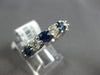 LARGE 1.64CT DIAMOND & AAA SAPPHIRE 14K WHITE GOLD SHARED PRONG ANNIVERSARY RING
