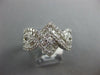 WIDE 1.92CT DIAMOND 18K WHITE GOLD 3D ROUND & BAGUETTE INFINITY ANNIVERSARY RING