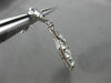 ESTATE LARGE .81CT DIAMOND & WHITE SAPPHIRE 14KT WHITE GOLD 3D HANGING EARRINGS