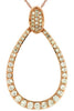 .66CT DIAMOND 14KT ROSE GOLD 3D GRADUATING OPEN TEAR DROP FUN FLOATING PENDANT