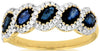 1.77CT DIAMOND & AAA SAPPHIRE 14K YELLOW GOLD 3D OVAL & ROUND INFINITY LOVE RING