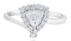 .56CT DIAMOND 18KT WHITE GOLD ROUND & TRILLION CRISS CROSS HALO FRIENDSHIP RING