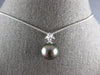 .06CT DIAMOND & AAA TAHITIAN PEARL 14KT WHITE GOLD FLORAL STAR FLOATING PENDANT