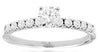 ESTATE .70CT DIAMOND 14KT WHITE GOLD CLASSIC ROUND SEMI ETERNITY ENGAGEMENT RING