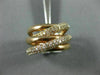 ESTATE WIDE 1.03CT DIAMOND 14KT ROSE GOLD 3D CLASSIC MULTI ROW ANNIVERSARY RING