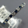 .47CT DIAMOND & AAA SAPPHIRE 14KT WHITE GOLD 2MM SEMI ETERNITY ANNIVERSARY RING