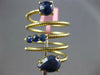 ESTATE LARGE 4.25CT AAA SAPPHIRE 14KT YELLOW GOLD 3D SNAKE FLEXIBLE FUN RING