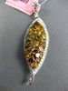 5.58CT WHITE & INTENSE FANCY YELLOW DIAMOND 18K 2 TONE GOLD 3D TEAR DROP PENDANT