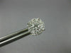 LARGE 1.0CT DIAMOND 14KT 2 TONE GOLD ROUND SOLITAIRE HALO CLUSTER STUD EARRINGS