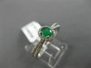 ESTATE .55CT DIAMOND & EMERALD 14KT WHITE GOLD CLASSIC OVAL HALO ENGAGEMENT RING