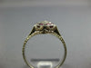ANTIQUE .34CT DIAMOND & AAA RUBY 18K WHITE GOLD 3D CLUSTER ENGAGEMENT RING 26872