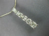 ESTATE .84CT DIAMOND 14KT WHITE GOLD 3D SHARED PRONG JOURNEY PENDANT #1084