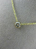 ESTATE .30CT DIAMOND 14KT YELLOW GOLD CLASSIC 3D SOLITAIRE BEZEL PENDANT #8931