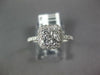 ESTATE .75CT DIAMOND 14KT WHITE GOLD ROUND CLUSTER SQUARE HALO OCTAGON FUN RING