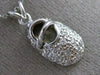 ESTATE .32CT DIAMOND 14KT WHITE GOLD HANDCRAFTED BABY GIRL SHOE PENDANT #21946