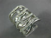 ESTATE LARGE 1.5CT DIAMOND 14KT WHITE GOLD 3D MULTI ROW SWIRL INFINITY FUN RING