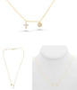 .16CT DIAMOND 14KT YELLOW GOLD 3D ROUND CROSS & FLOWER BY THE YARD FUN NECKLACE