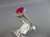 2.22CT DIAMOND & AAA RUBY 14KT WHITE GOLD OVAL & ROUND FILIGREE ENGAGEMENT RING