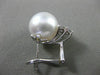 ESTATE .60CT DIAMOND 18K WHITE GOLD AAA SOUTH SEA PEARL 3 STONE CLIP ON EARRINGS