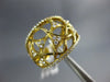 ESTATE WIDE .55CT DIAMOND 18KT YELLOW GOLD 3D OPEN FILIGREE STAR FUN RING