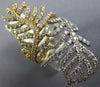 ESTATE EXTRA LARGE 2.13CT DIAMOND 18KT TWO TONE GOLD MULTI LEAF CRISS CROSS RING