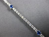 2.69CT DIAMOND & AAA SAPPHIRE 14K WHITE GOLD 3D CLASSIC ETERNITY TENNIS BRACELET