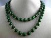 ESTATE LONG AAA GREEN SERPENTINE 14KT YELLOW GOLD 3D BEADED FUN NECKLACE #26463