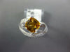 1.37CT DIAMOND & AAA CITRINE 14KT WHITE GOLD CUSHION & ROUND LOVE KNOT FUN RING