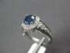 1.83CT DIAMOND & AAA SAPPHIRE 14K WHITE GOLD 3D CUSHION FILIGREE ENGAGEMENT RING