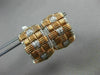 ESTATE .37CT DIAMOND 14KT WHITE & ROSE GOLD 3D ELONGATED MULTI ROW WOVEN EARRING