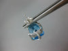 ESTATE 15.17CT DIAMOND & AAA BLUE TOPAZ 14K WHITE GOLD CLASSIC FUN STUD EARRINGS