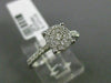ESTATE WIDE .32CT DIAMOND 18KT WHITE GOLD CLUSTER ROUND PROMISE ENGAGEMENT RING