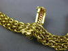 ANTIQUE LARGE & LONG 3.90CT DIAMOND & RUBY & JADE 18K 2TONE GOLD LARIAT NECKLACE