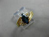 ESTATE .50CT DIAMOND & AAA MARQUISE SAPPHIRE 14KT YELLOW GOLD SWIRL RING #22355