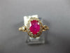 WIDE 1.24CT DIAMOND & AAA RUBY 14KT ROSE GOLD OVAL & ROUND HALO ENGAGEMENT RING