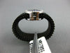 .59CT DIAMOND & AAA SAPPHIRE 14KT BLACK GOLD ROUND CLUSTER FLEXIBLE RING PENDANT