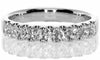 .54CT DIAMOND 18KT WHITE GOLD 3D 9 STONE SEMI ETERNITY WEDDING ANNIVERSARY RING