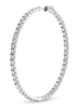 EXTRA LARGE 7CT DIAMOND 14KT WHITE GOLD CLASSIC INSIDE OUT HOOP HANGING EARRINGS