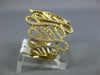 ESTATE LARGE .60CT DIAMOND 18KT YELLOW GOLD 3D MULTI ROW INFINITY SWIRL FUN RING
