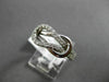 ESTATE .33CT DIAMOND 14KT WHITE GOLD PAVE LOVE KNOT BELT COCKTAIL RING F/G VSSI