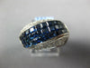 5.02CT DIAMOND & AAA SAPPHIRE 18KT WHITE GOLD 3D MULTI ROW PRINCESS & ROUND RING