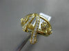 ESTATE EXTRA LARGE .45CT DIAMOND 14KT YELLOW GOLD 3D FLOWER FLOATING FUN RING