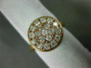 ESTATE WIDE 1.0CT ROUND DIAMOND 14K ROSE GOLD 3D CLASSIC FLOWER CLUSTER FUN RING
